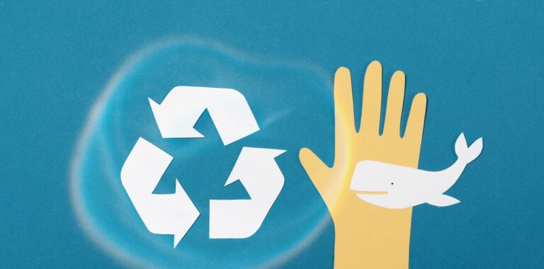 Recycling-Zeichen, Hand und Wahl