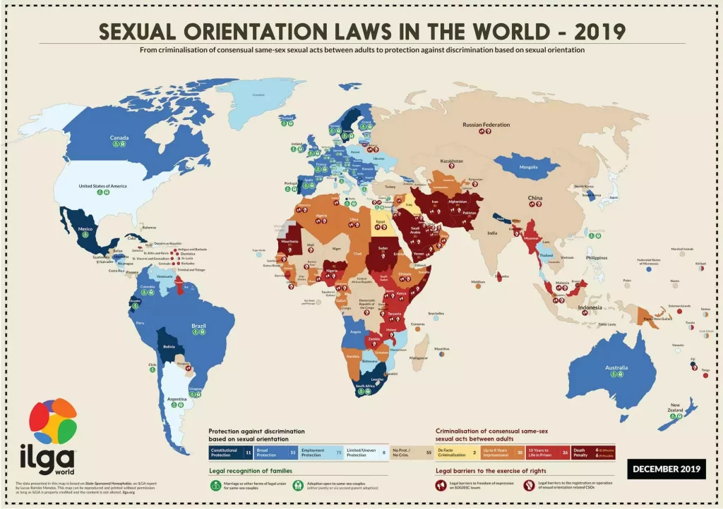 Map of Sexual Orientation Laws in the World
