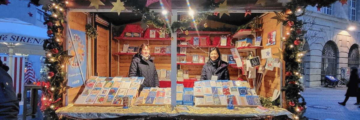 UNICEF stand at the Nuremberg Christmas market